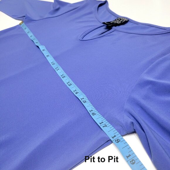 Clara Sunwoo Womens Long Sleeve Tunic Size XS Blue Keyhole Neck Asymmetric Hem - Picture 5 of 8